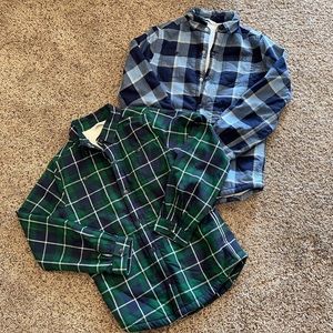 Lot of 2 Boys Janie and Jack shearling lined plaid jacket shacket size 10 - med